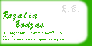 rozalia bodzas business card